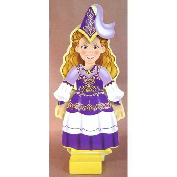 PRINCESS ELISE Melissa & Doug Magnetic Dress-Up Wooden Paper Doll 19 Pc Clothes - Picture 7 of 12